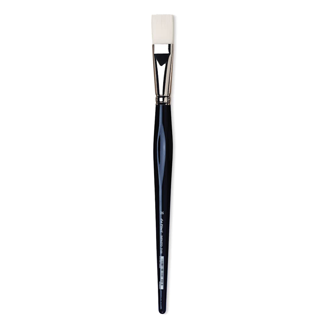 Open in modal - Da Vinci Impasto Brush - Flat, Long Handle, Size 26