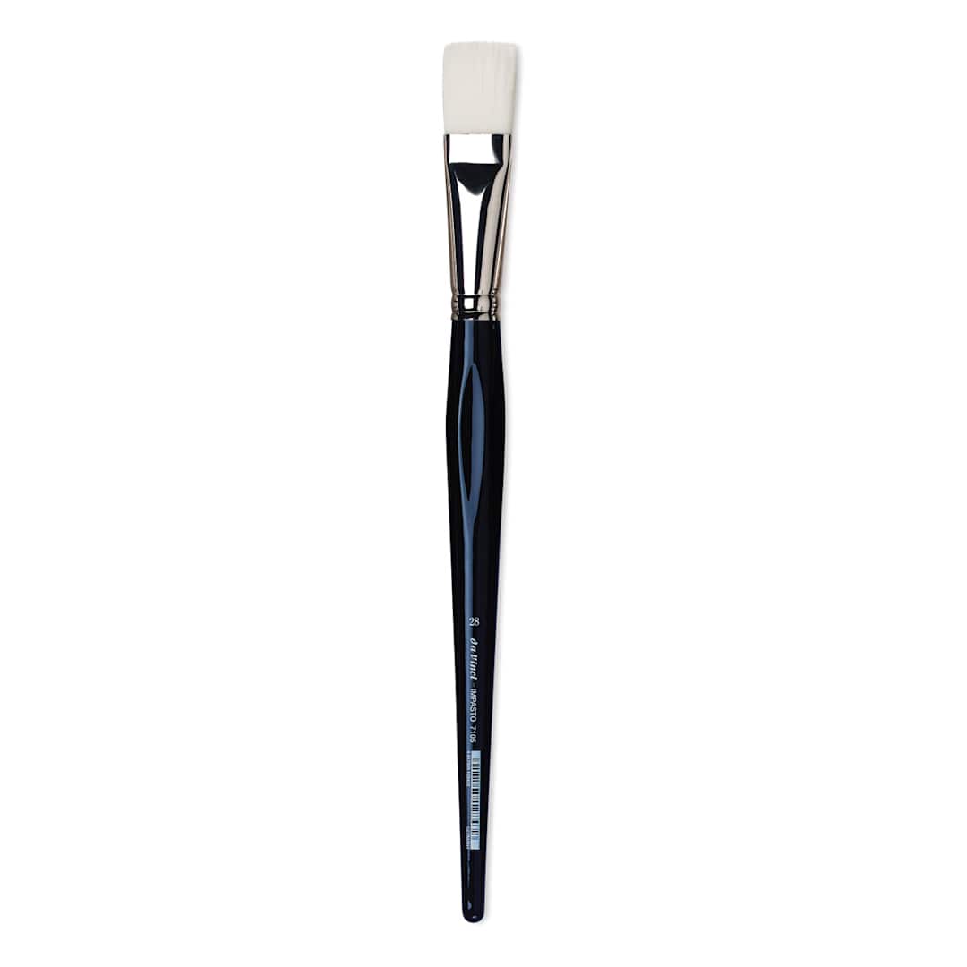 Open in modal - Da Vinci Impasto Brush - Flat, Long Handle, Size 28
