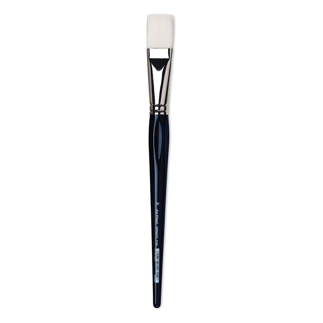 Open in modal - Da Vinci Impasto Brush - Flat, Long Handle, Size 30