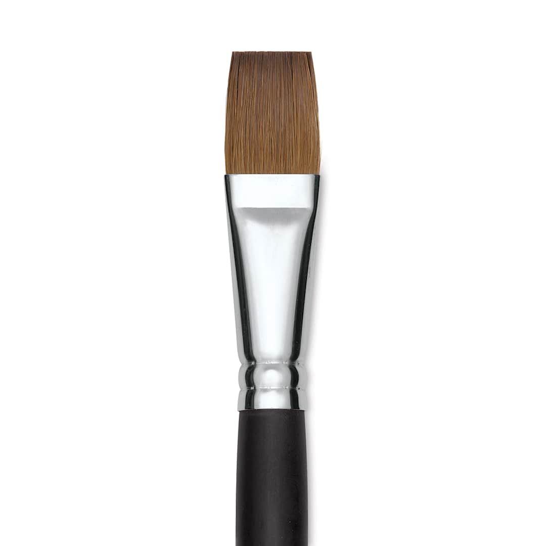 Open in modal - Old Holland Kolinsky Sable Brush - Bright, Long Handle, Size 20 close up