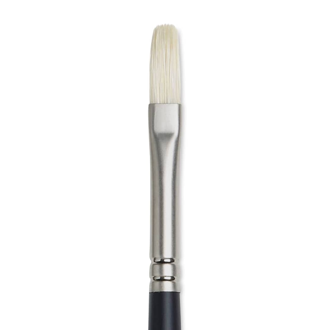 Open in modal - Winsor & Newton Artists' Oil Brush - Flat, Long Handle, Size 3