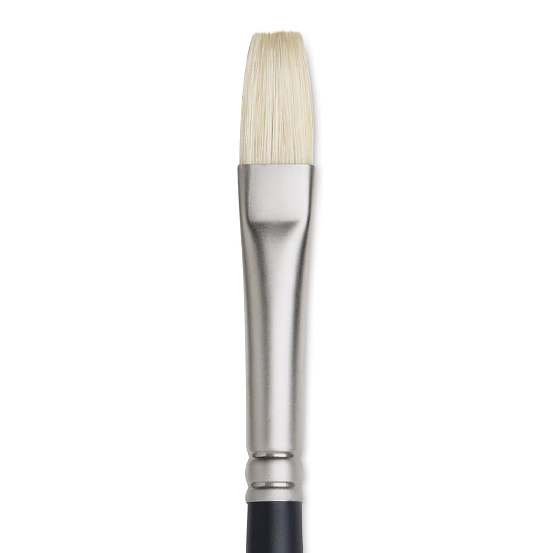 Open in modal - Winsor & Newton Artists' Oil Brush - Flat, Long Handle, Size 6