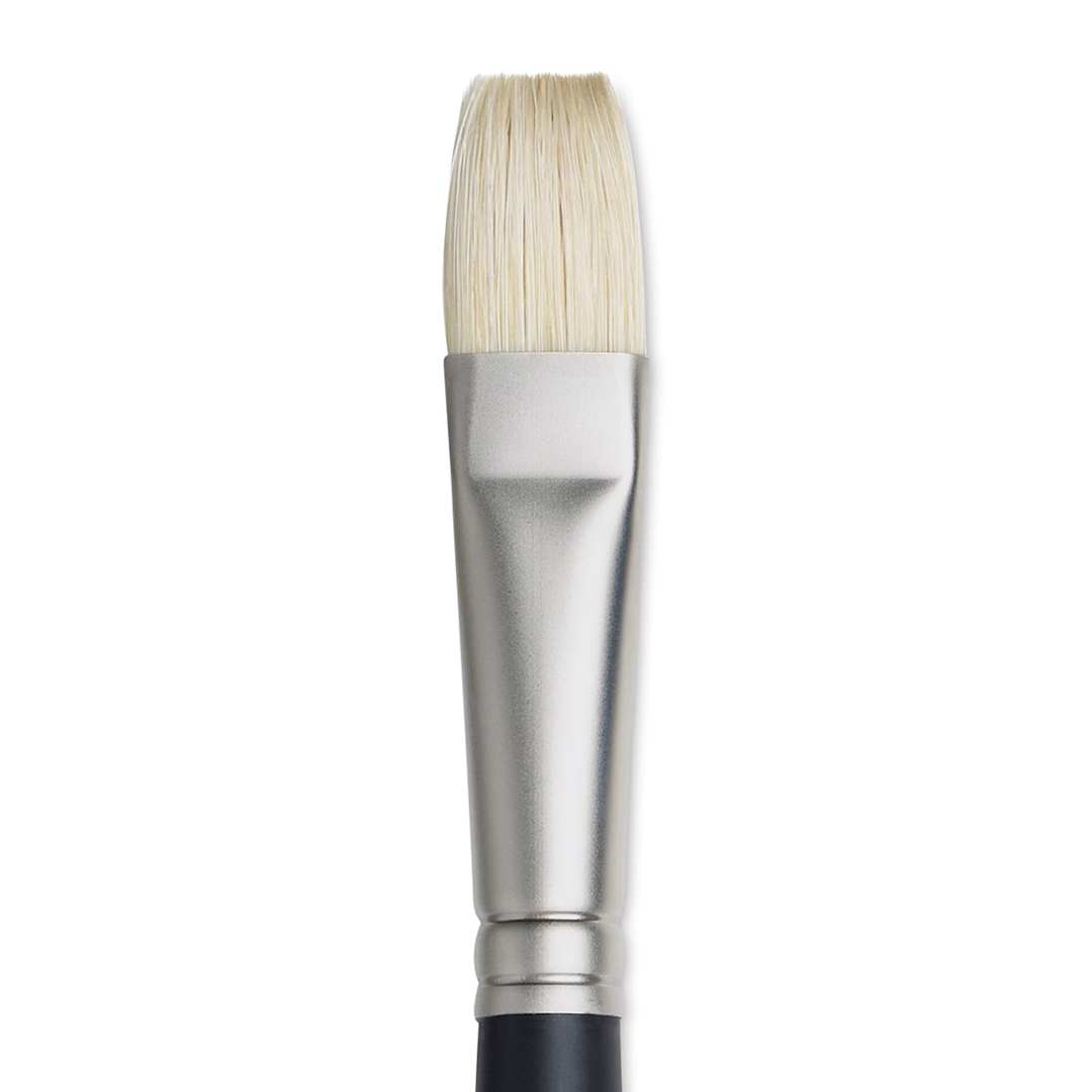 Open in modal - Winsor & Newton Artists' Oil Brush - Flat, Long Handle, Size 10