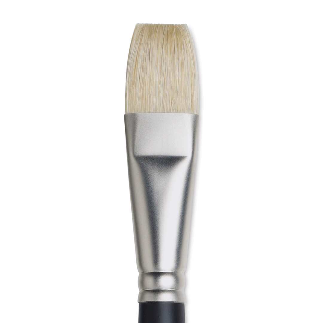 Open in modal - Winsor & Newton Artists' Oil Brush - Flat, Long Handle, Size 12