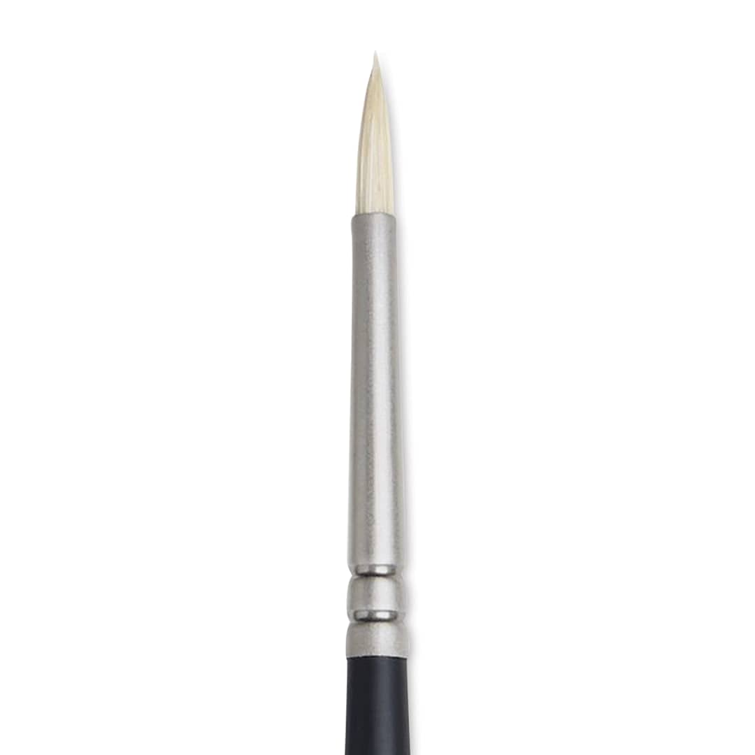 Open in modal - Winsor & Newton Artists' Oil Brush - Round, Long Handle, Size 1
