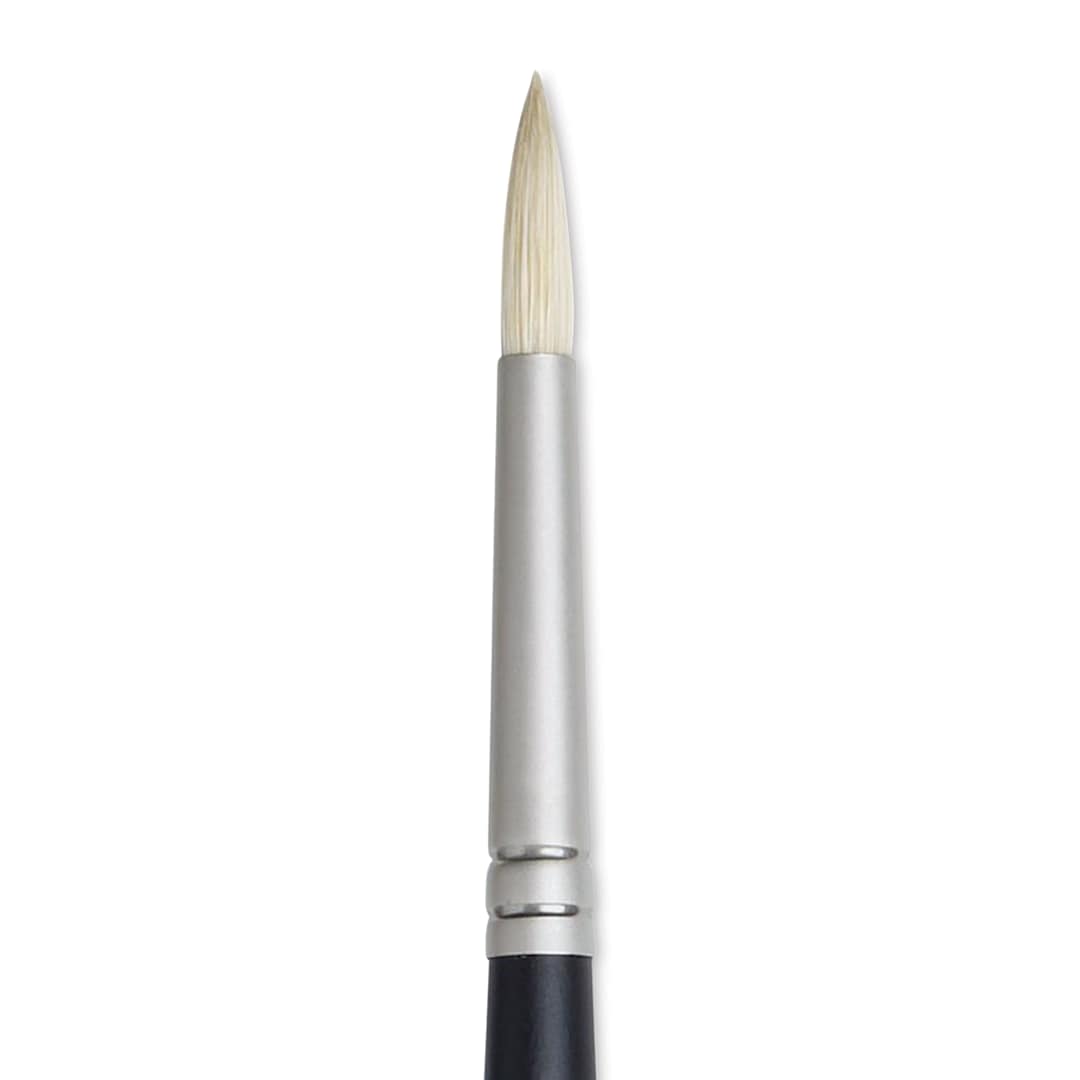 Open in modal - Winsor & Newton Artists' Oil Brush - Round, Long Handle, Size 3