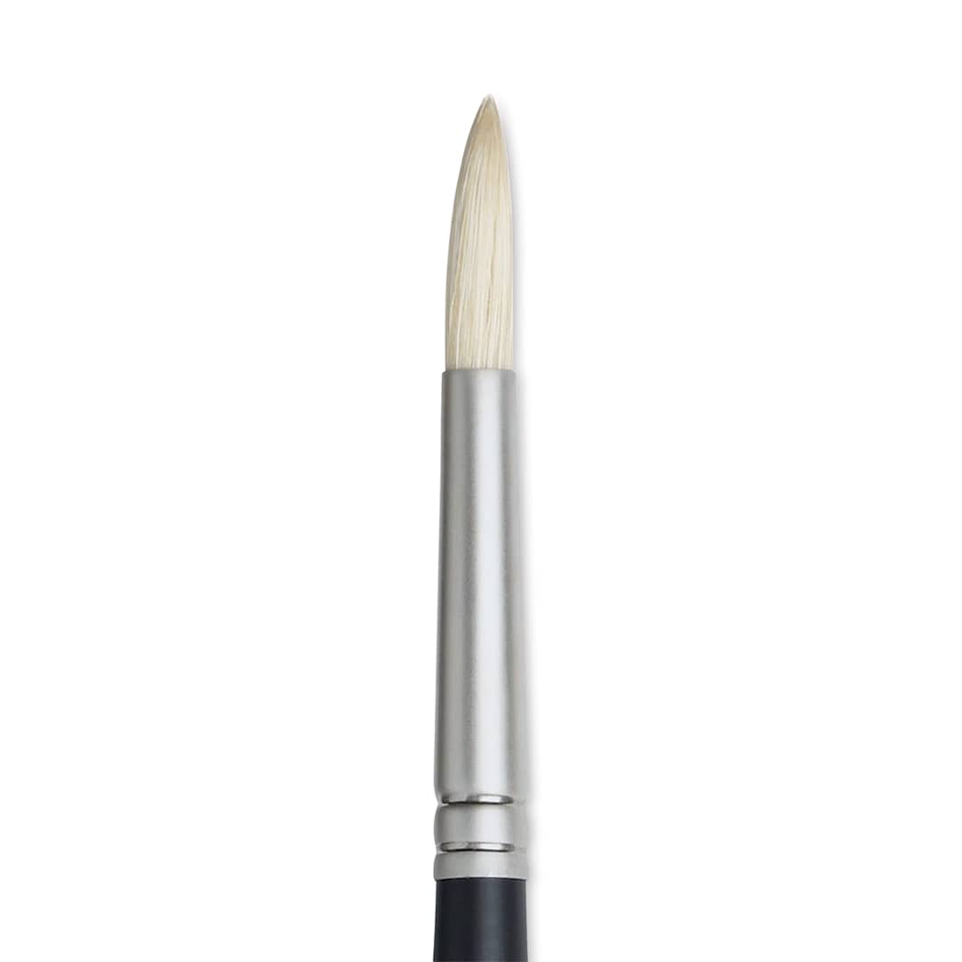 Open in modal - Winsor & Newton Artists' Oil Brush - Round, Long Handle, Size 6
