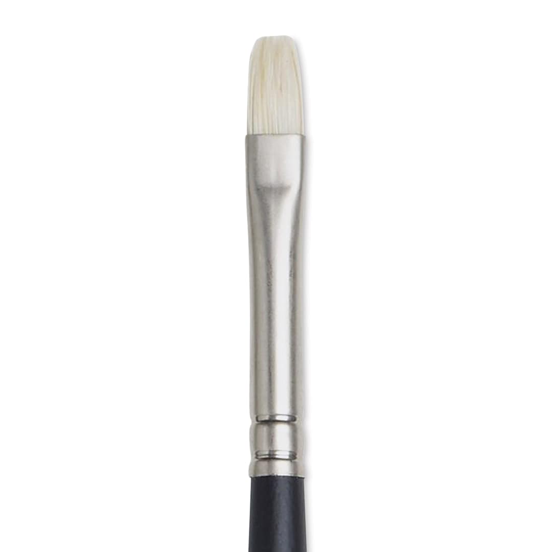 Open in modal - Winsor & Newton Artists' Oil Brush - Bright, Long Handle, Size 2