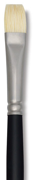 Open in modal - Winsor & Newton Artists' Oil Brushes - Closeup of tip of Bright brush