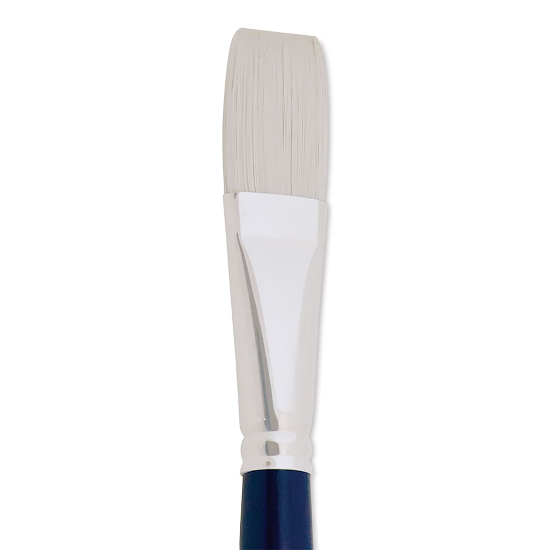 Open in modal - Silver Brush Bristlon Stiff White Synthetic Brush - Flat, Size 12 (close-up)