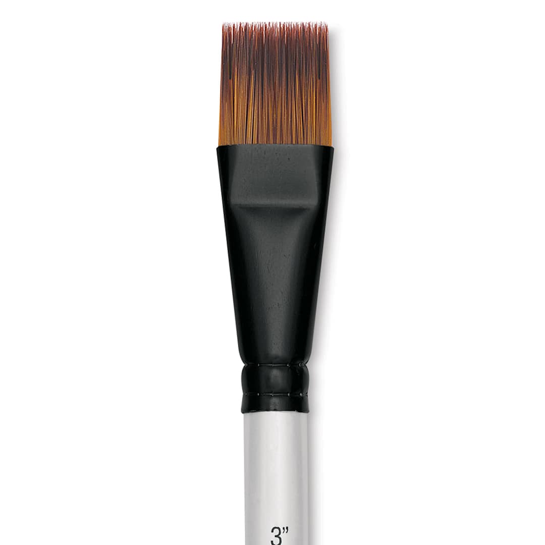 Open in modal - Robert Simmons Simply Simmons Synthetic Brush - Flat Comb, Short Handle, Size 3/4" close up