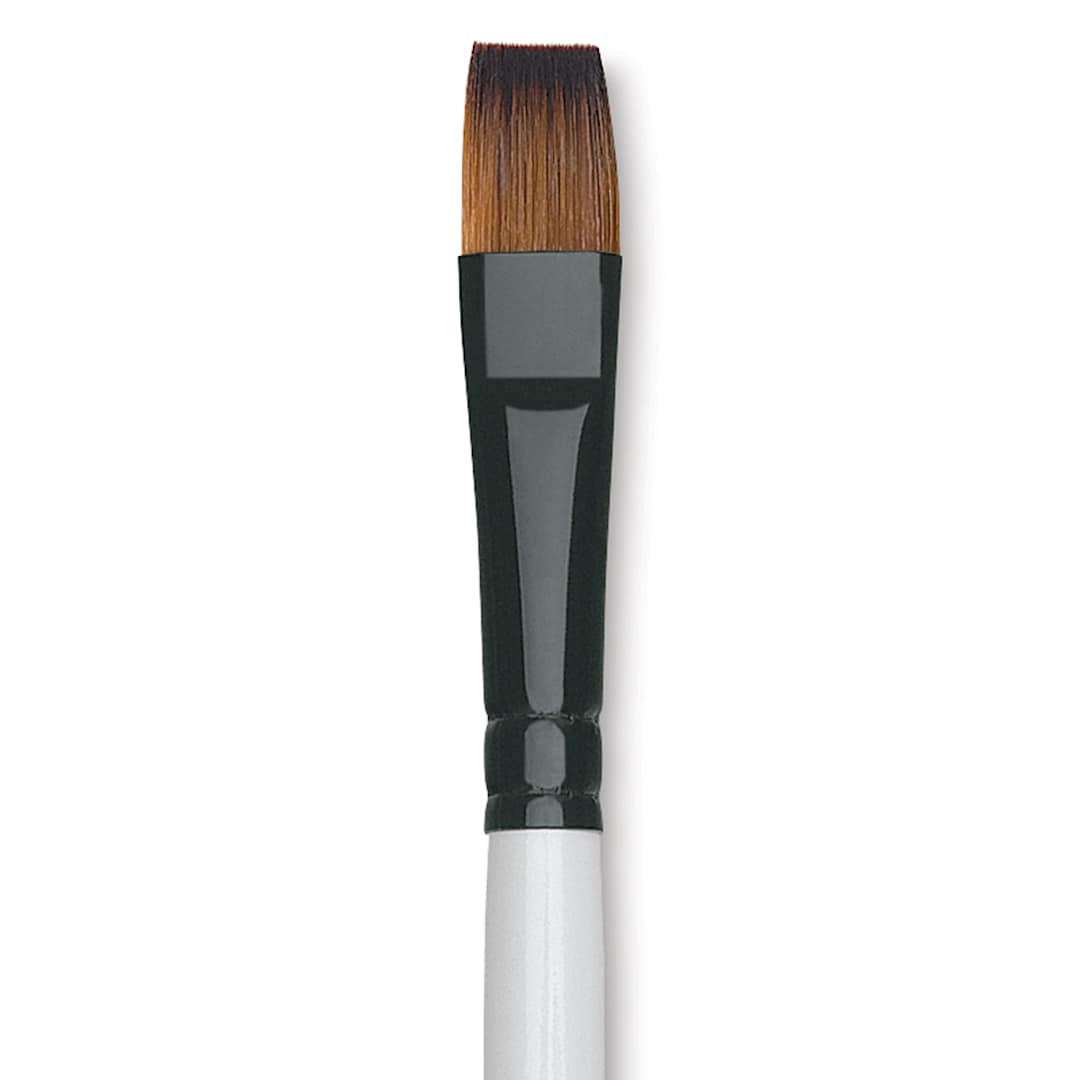 Open in modal - Robert Simmons Simply Simmons Synthetic Brush - Flat Shader, Short Handle, Size 10 close up