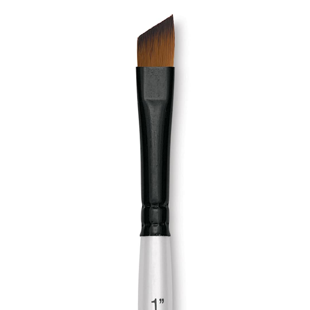 Open in modal - Robert Simmons Simply Simmons Synthetic Brush - Angle Shader, Short Handle, Size 1/4" close up