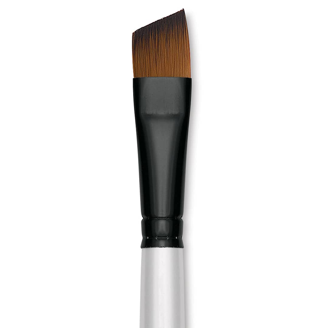 Open in modal - Robert Simmons Simply Simmons Synthetic Brush - Angle Shader, Short Handle, Size 5/8" close up