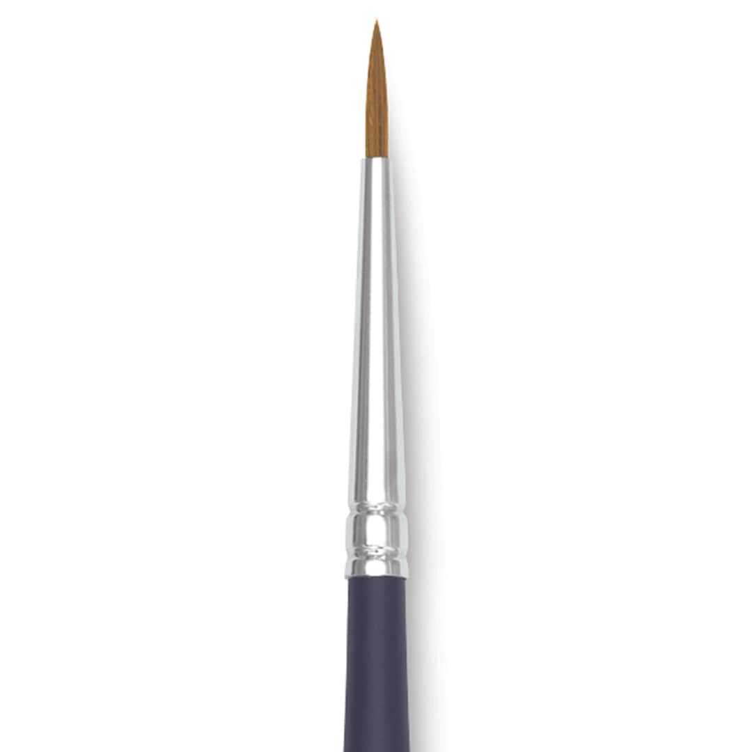 Open in modal - Winsor & Newton Artists' Kolinsky Sable Watercolor Brush - Round, Short Handle, Size 1