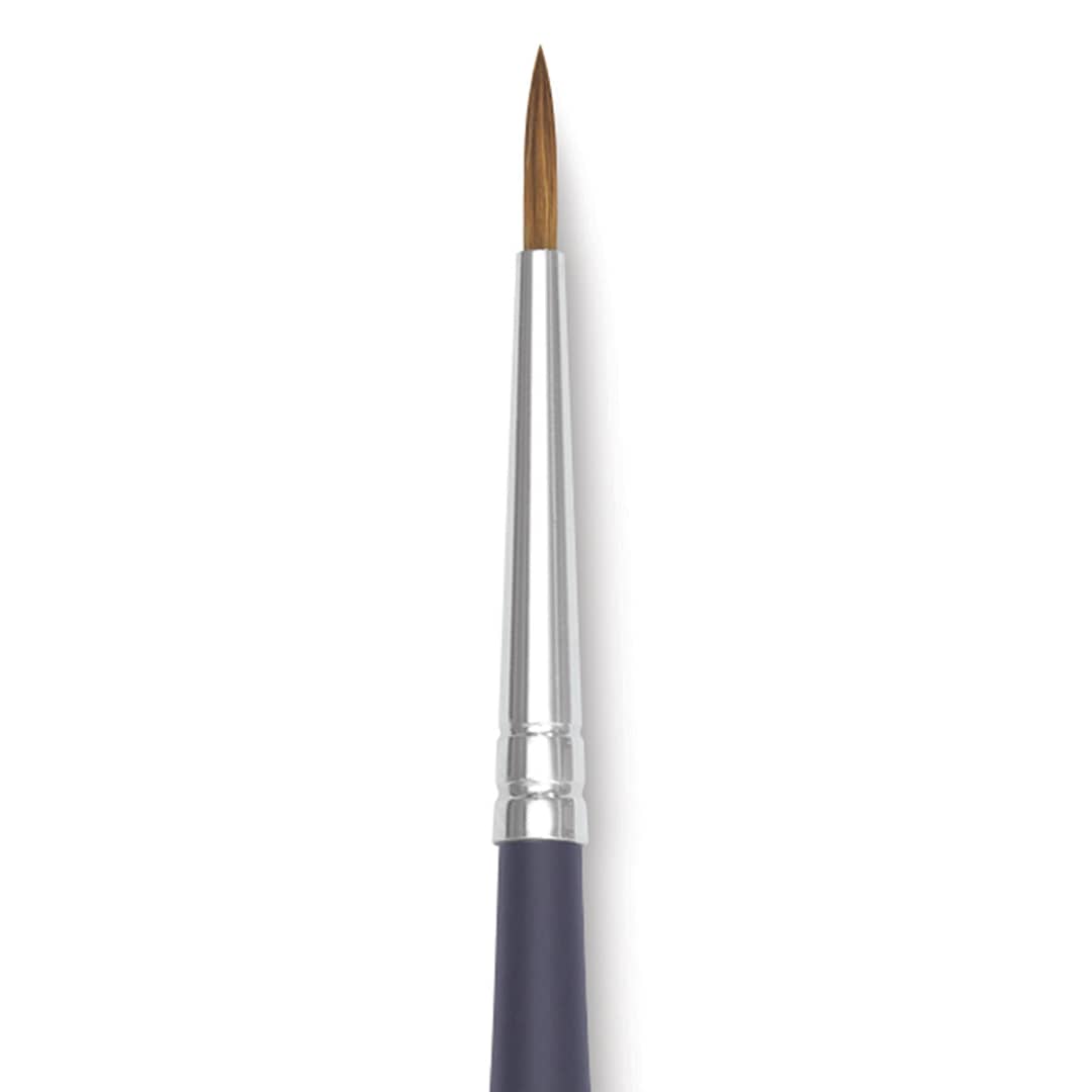 Open in modal - Winsor & Newton Artists' Kolinsky Sable Watercolor Brush - Round, Short Handle, Size 2 close up