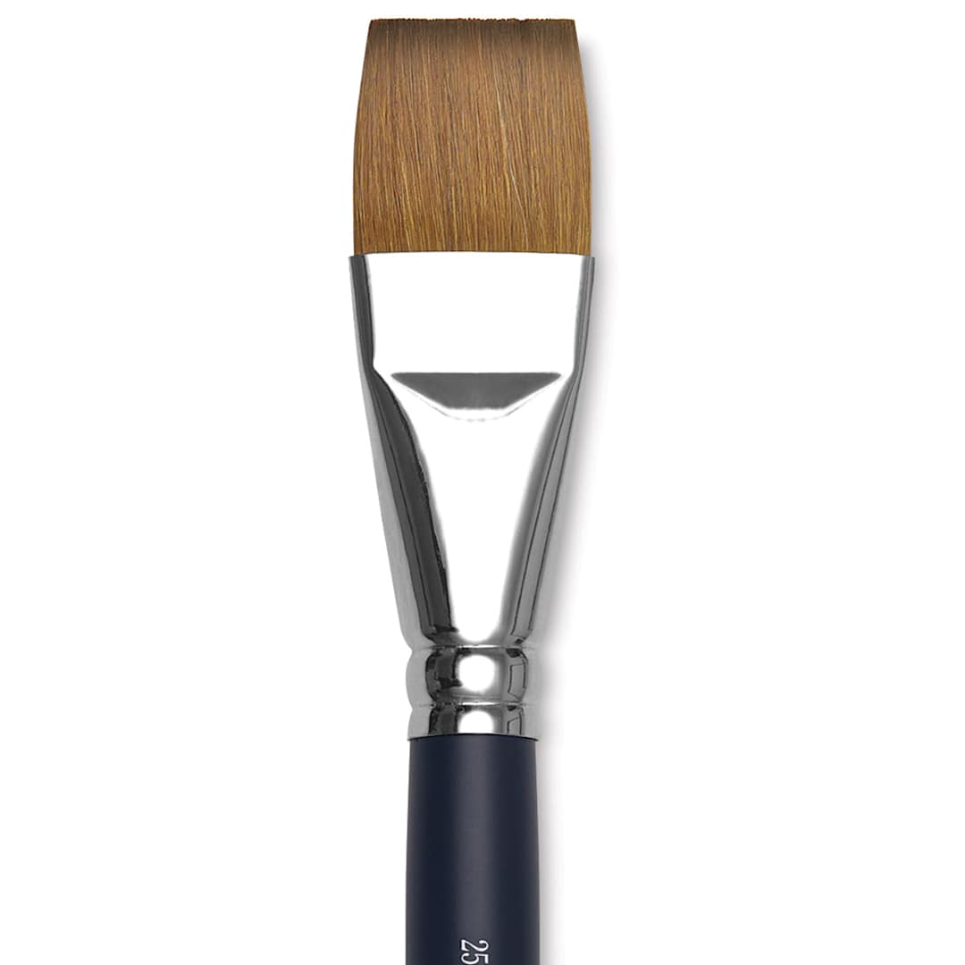 Open in modal - Winsor & Newton Artists' Kolinsky Sable Watercolor Brush - One-Stroke, Short Handle, Size 1"