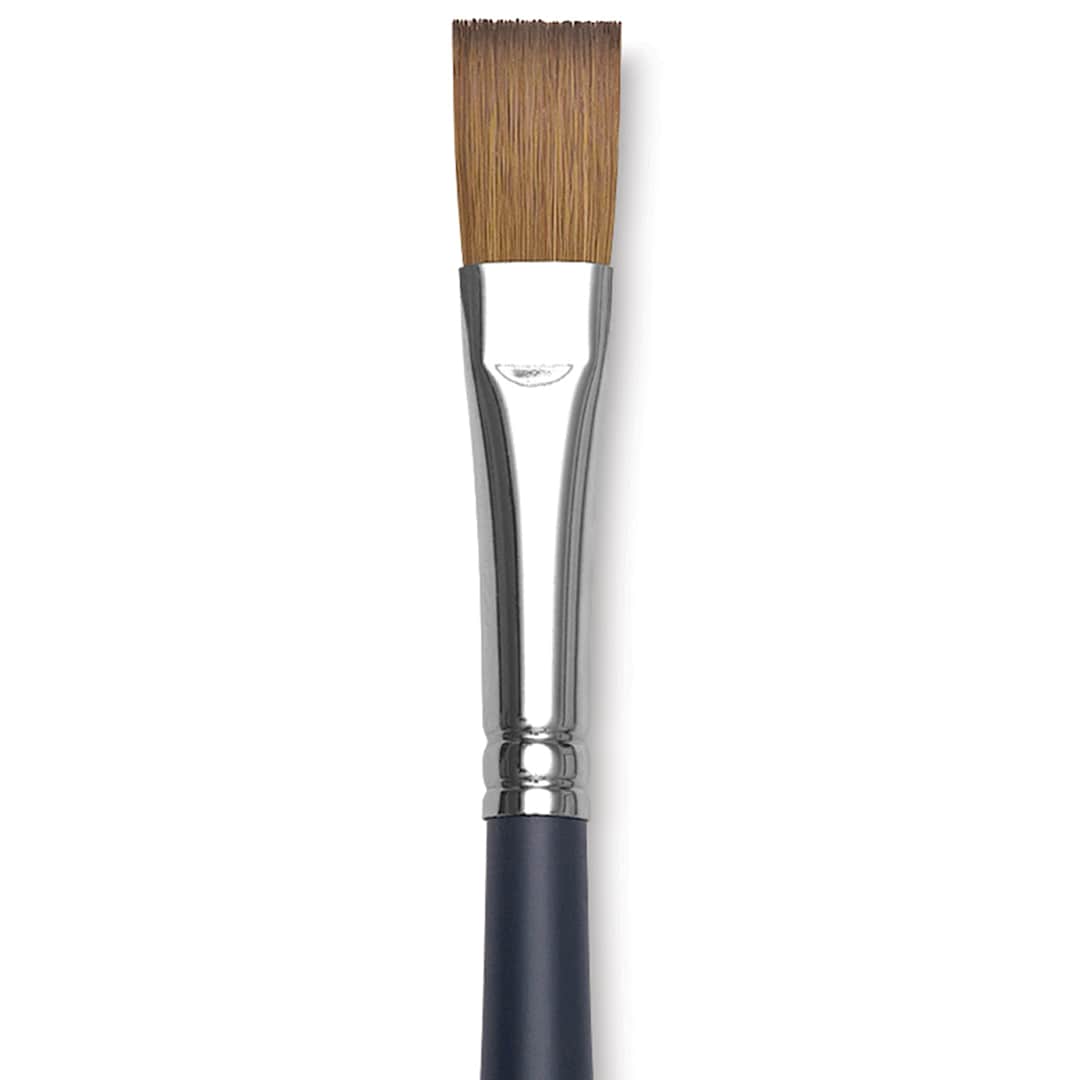 Open in modal - Winsor & Newton Artists' Kolinsky Sable Watercolor Brush - One-Stroke, Short Handle, Size 3/8" close up