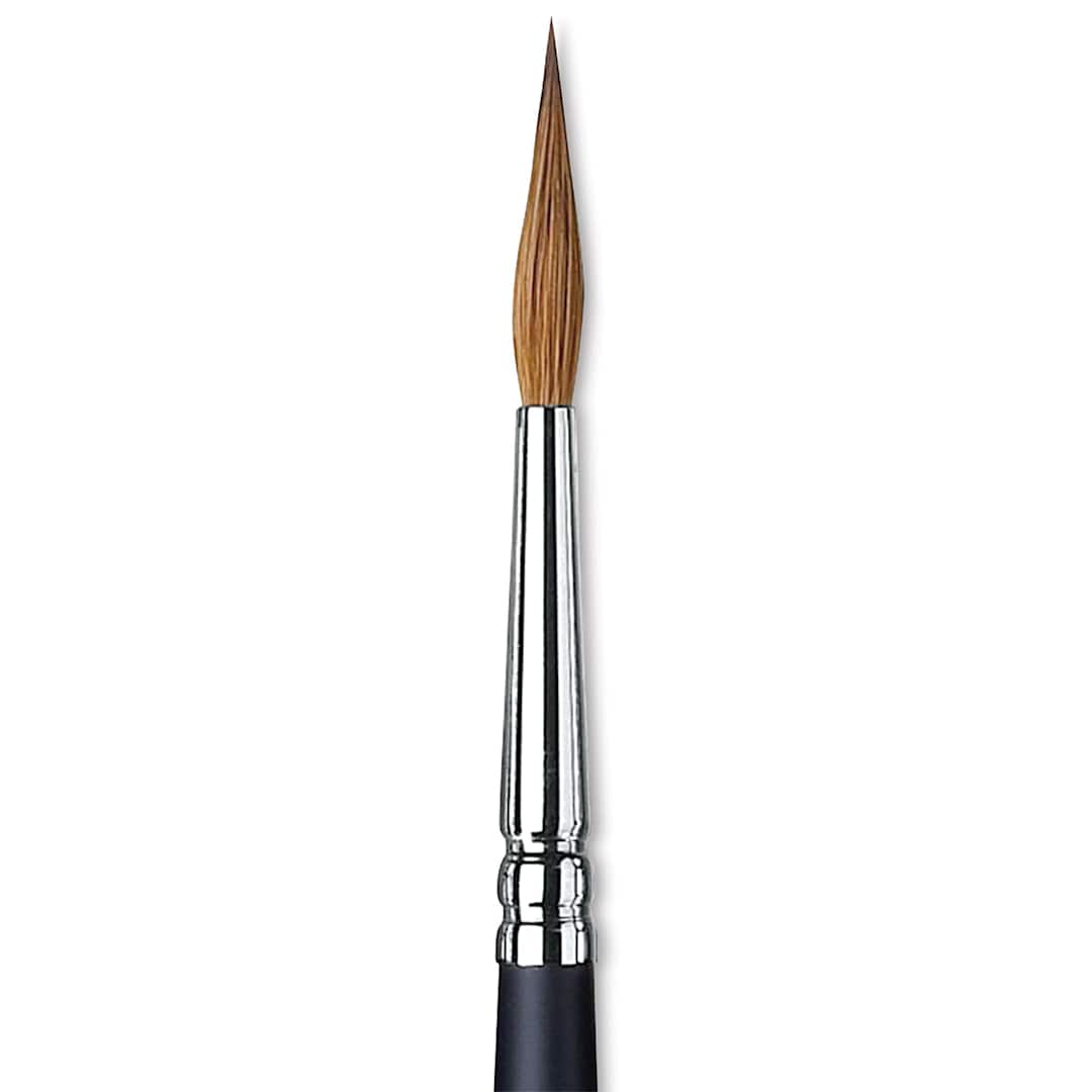 Open in modal - Winsor & Newton Artists' Kolinsky Sable Watercolor Brush - Pointed Round, Short Handle, Size 5