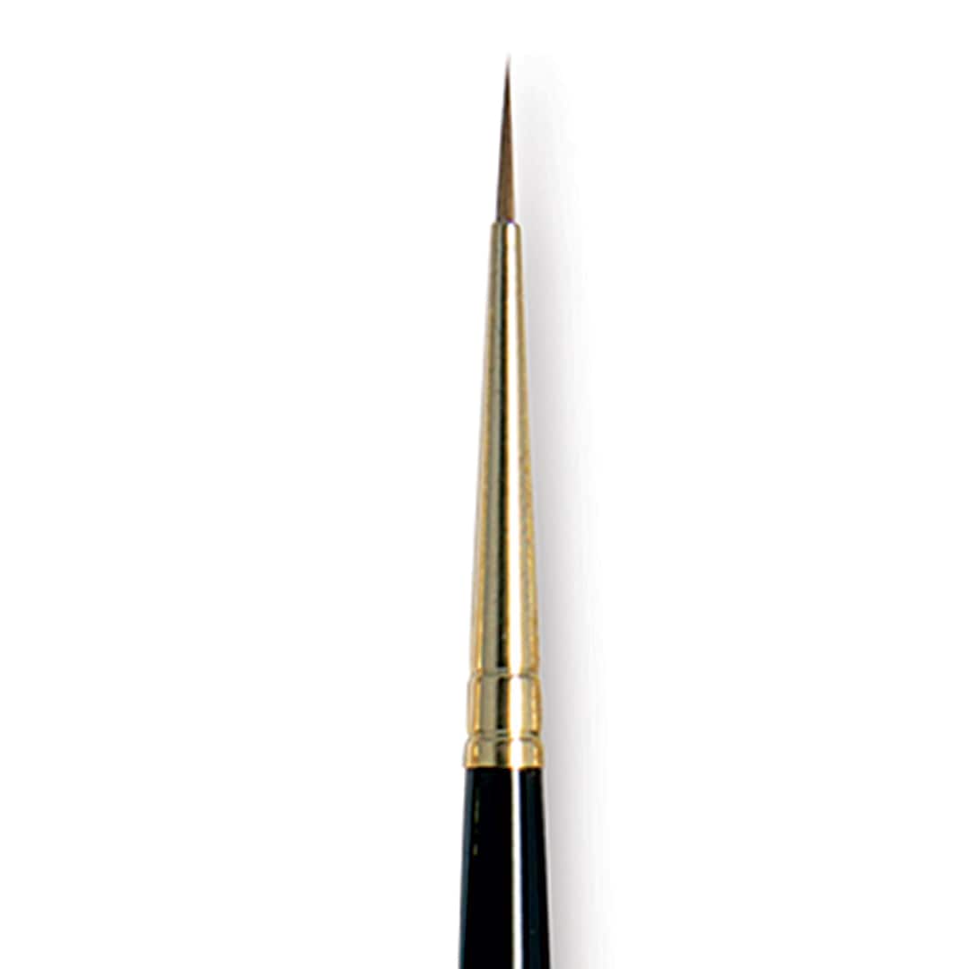 Open in modal - Da Vinci Maestro Kolinsky Brush - Full Belly Round, Short Handle, Size 2/0 close up