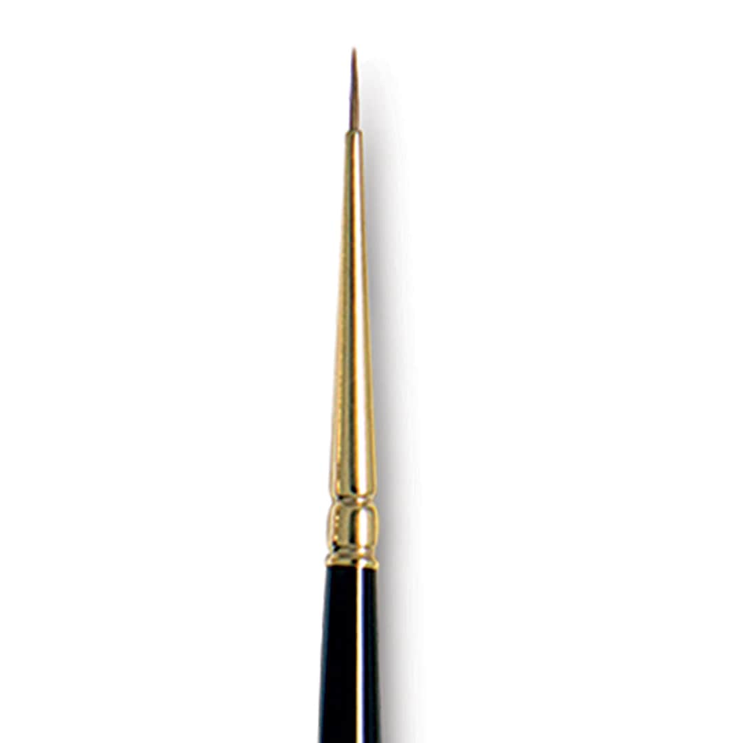 Open in modal - Da Vinci Maestro Kolinsky Brush - Full Belly Round, Short Handle, Size 5/0 close up