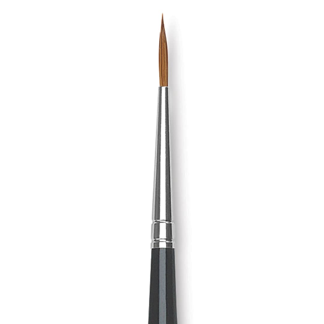 Open in modal - Da Vinci Maestro Kolinsky Brush - Long Tapered Round, Short Handle, Size 0 close up