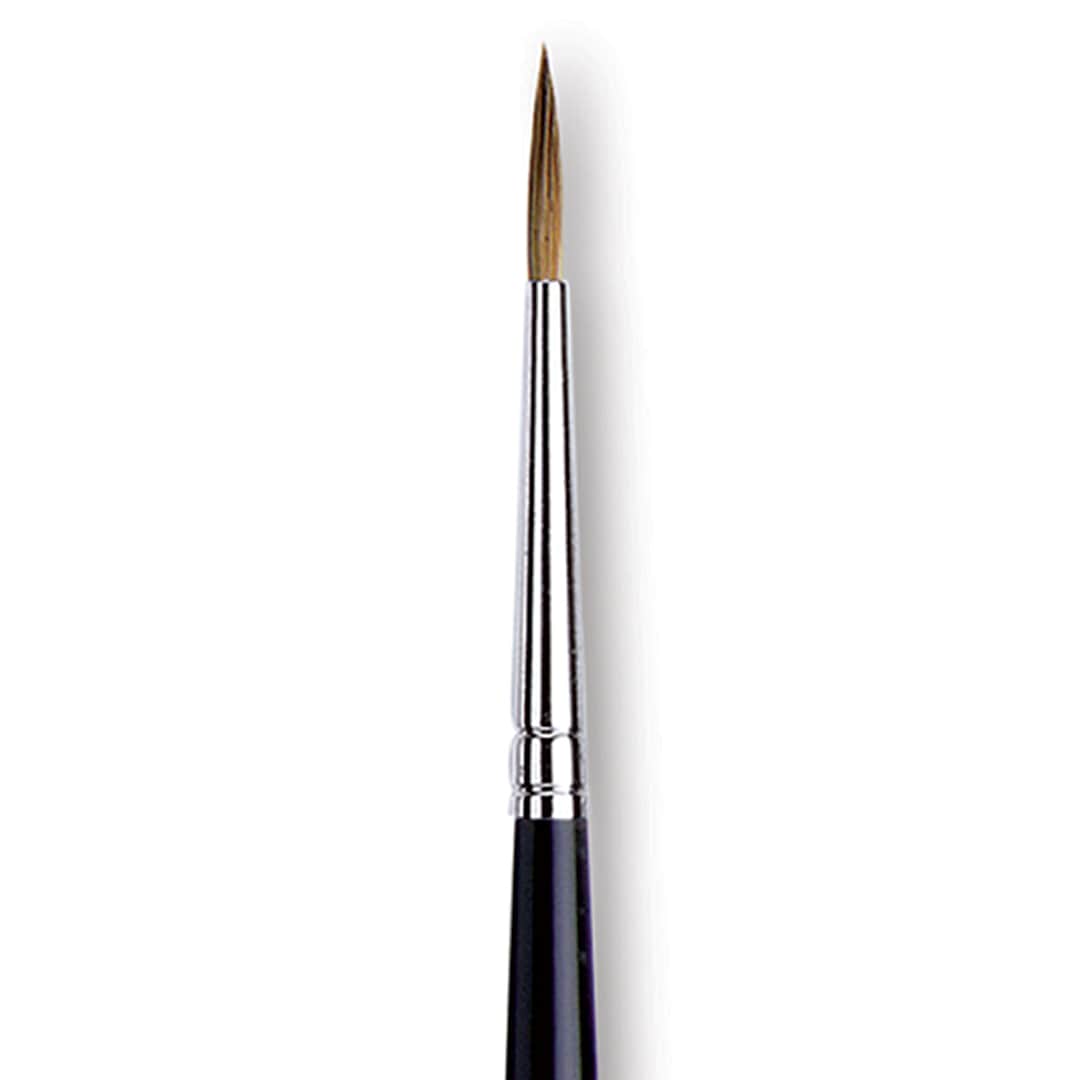 Open in modal - Da Vinci Maestro Kolinsky Brush - Long Tapered Round, Short Handle, Size 2 close up