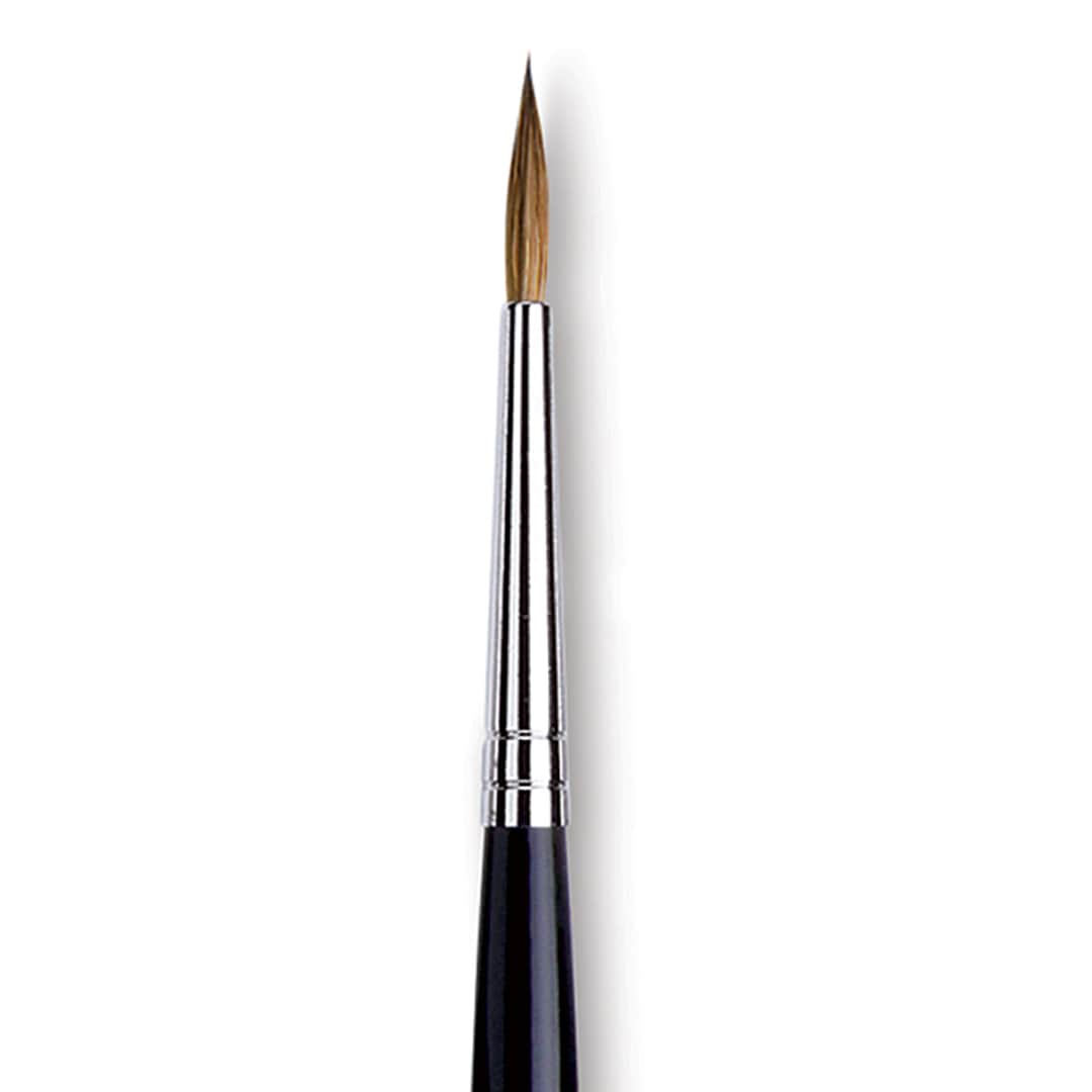 Open in modal - Da Vinci Maestro Kolinsky Brush - Long Tapered Round, Short Handle, Size 3 close up