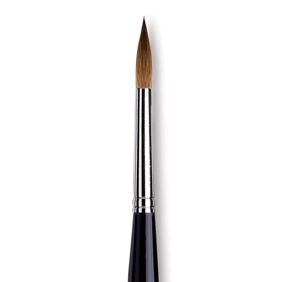 Open in modal - Da Vinci Maestro Kolinsky Brush - Long Tapered Round, Short Handle, Size 7 close up