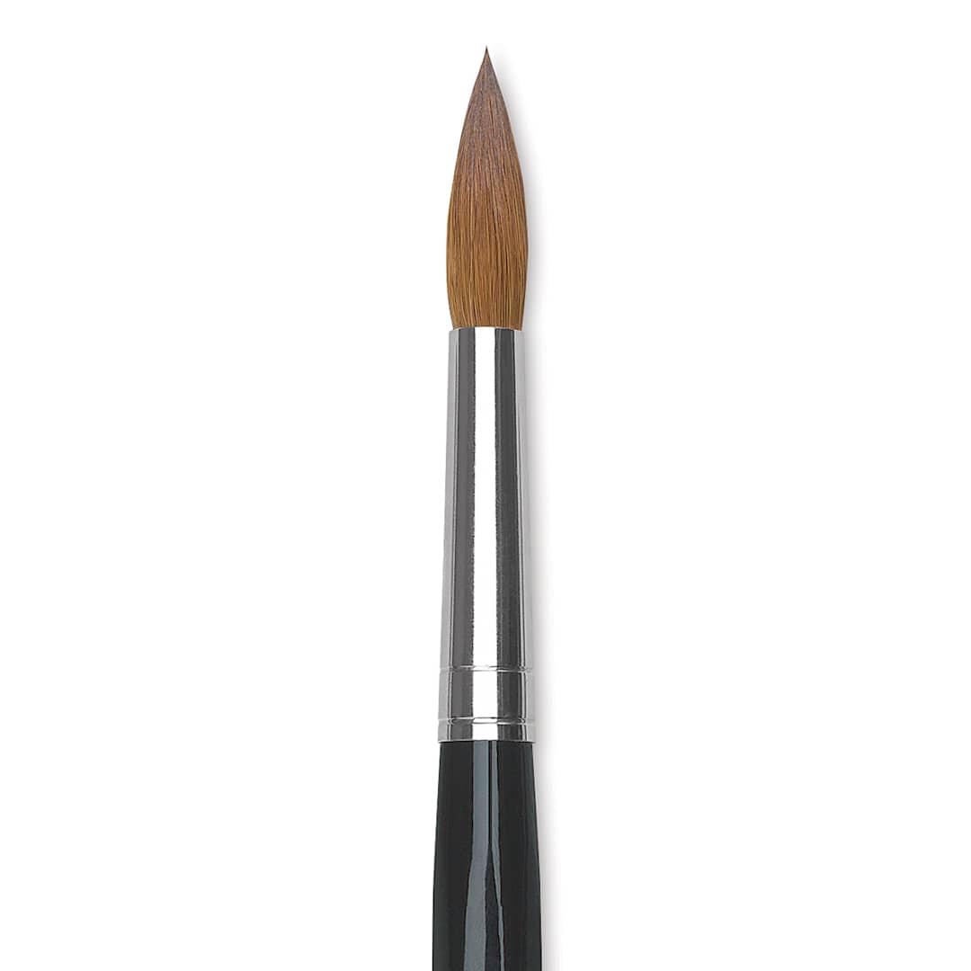 Open in modal - Da Vinci Maestro Kolinsky Brush - Long Tapered Round, Short Handle, Size 12 close up