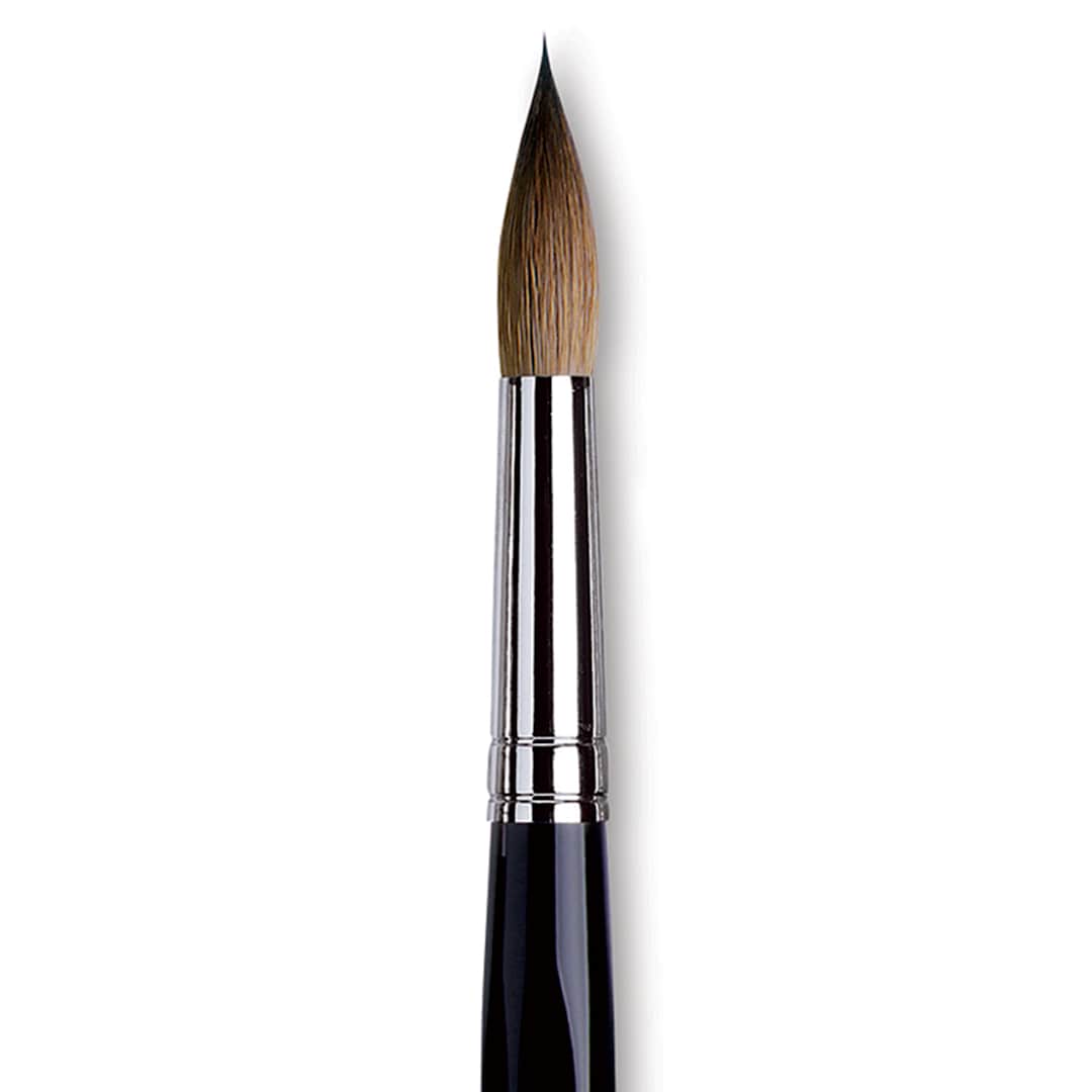 Open in modal - Da Vinci Maestro Kolinsky Brush - Long Tapered Round, Short Handle, Size 16 close up