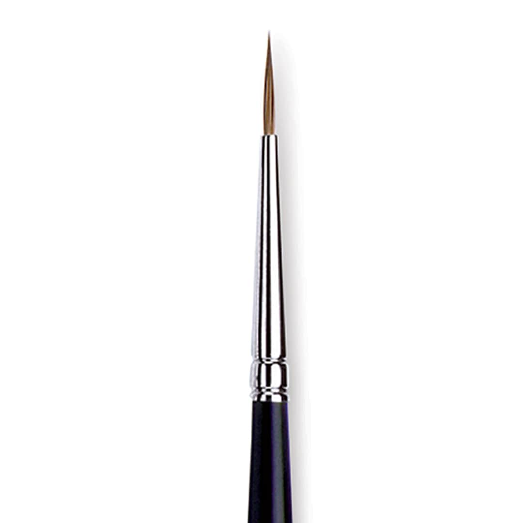 Open in modal - Da Vinci Maestro Kolinsky Brush - Long Tapered Round, Short Handle, Size 2/0 close up