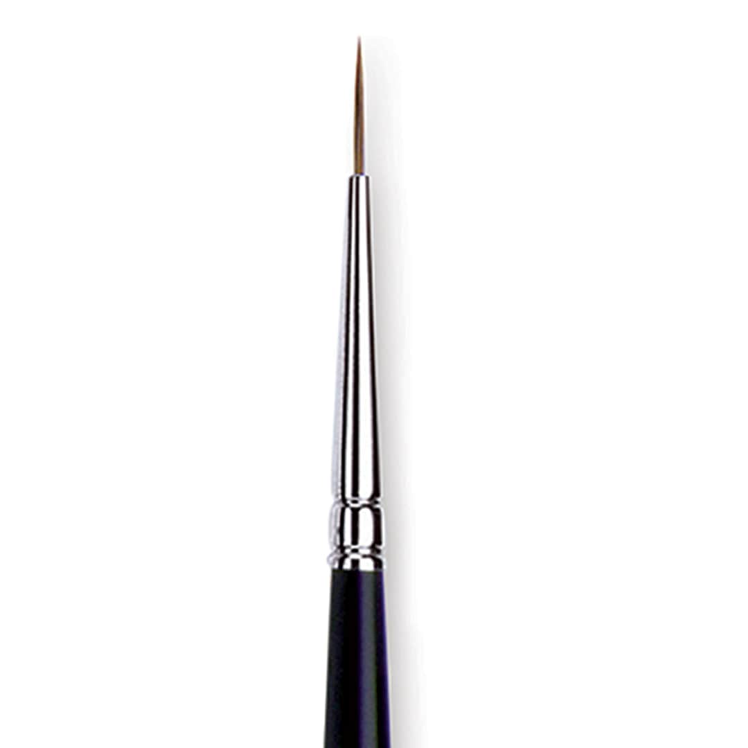Open in modal - Da Vinci Maestro Kolinsky Brush - Long Tapered Round, Short Handle, Size 3/0 close up