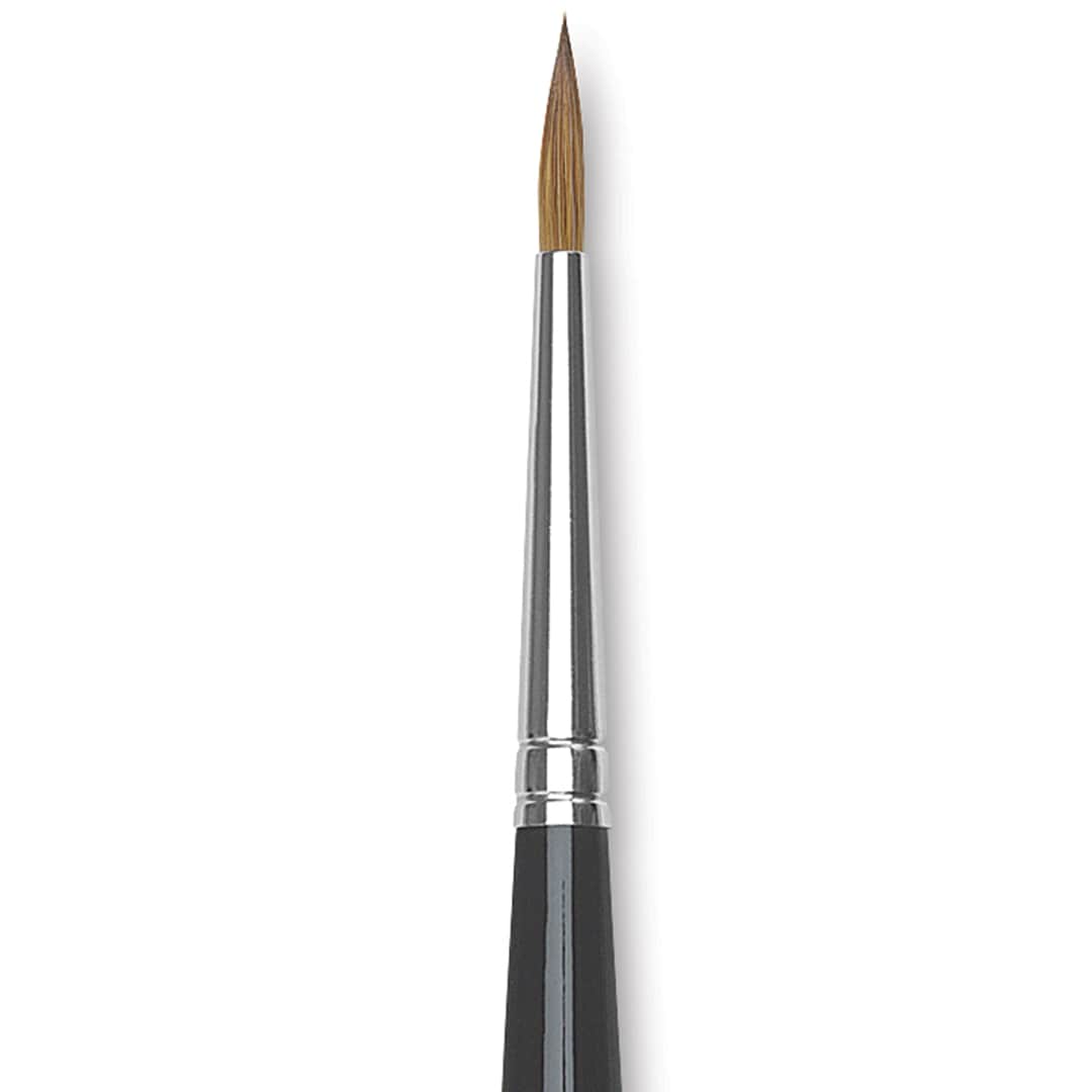Open in modal - Da Vinci Maestro Kolinsky Brush - Restauro Retouch, Short Handle, Size 4 close up
