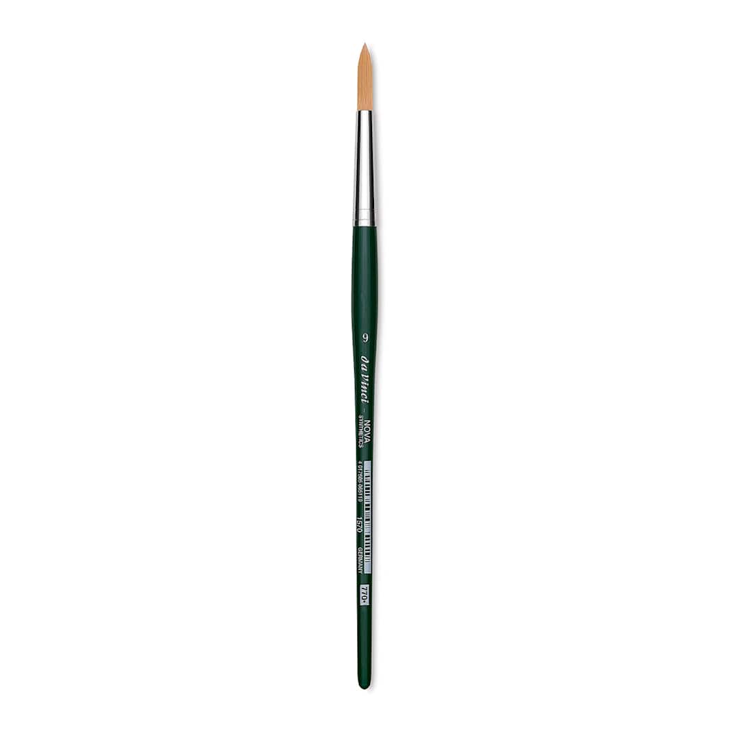 Open in modal - Da Vinci Nova Brush - Round, Short Handle, Size 9