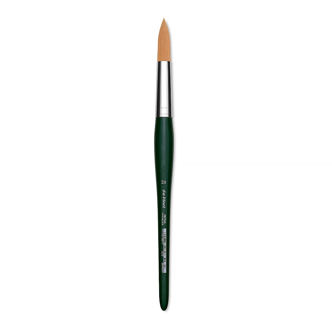 Open in modal - Da Vinci Nova Brush - Round, Short Handle, Size 20