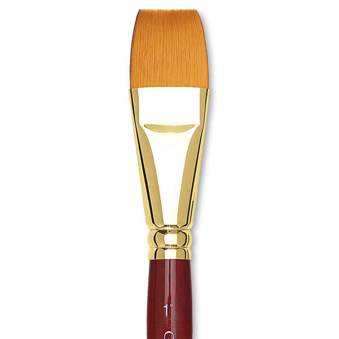 Open in modal - Grumbacher Goldenedge Brush - Wash, Short Handle, Size 1" close up