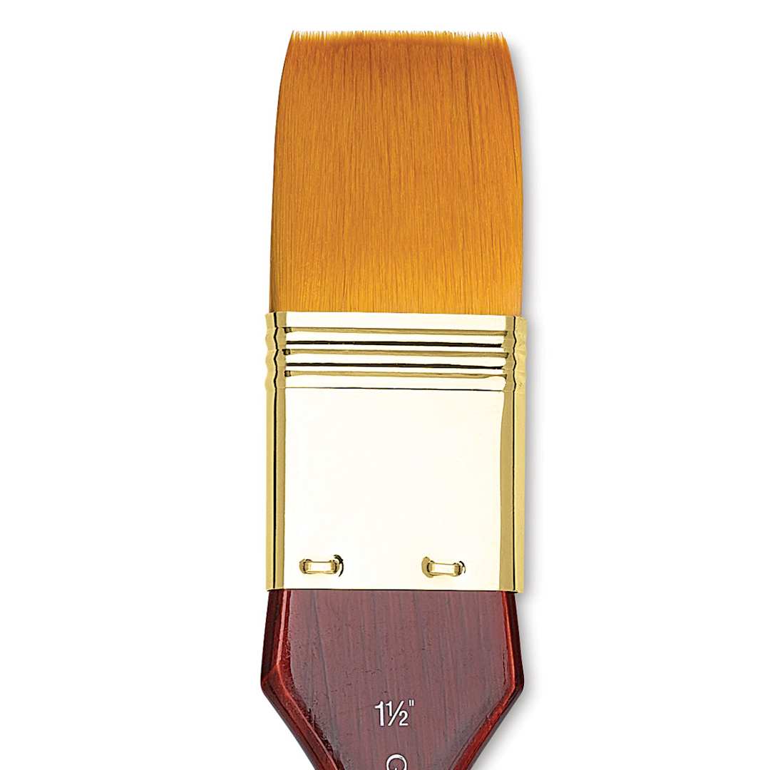 Open in modal - Grumbacher Goldenedge Brush - Wash, Short Handle, Size 1-1/2" close up