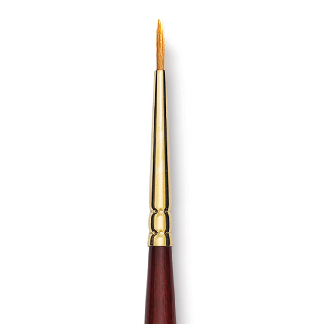 Open in modal - Grumbacher Goldenedge Brush - Round, Short Handle, Size 2/0 close up