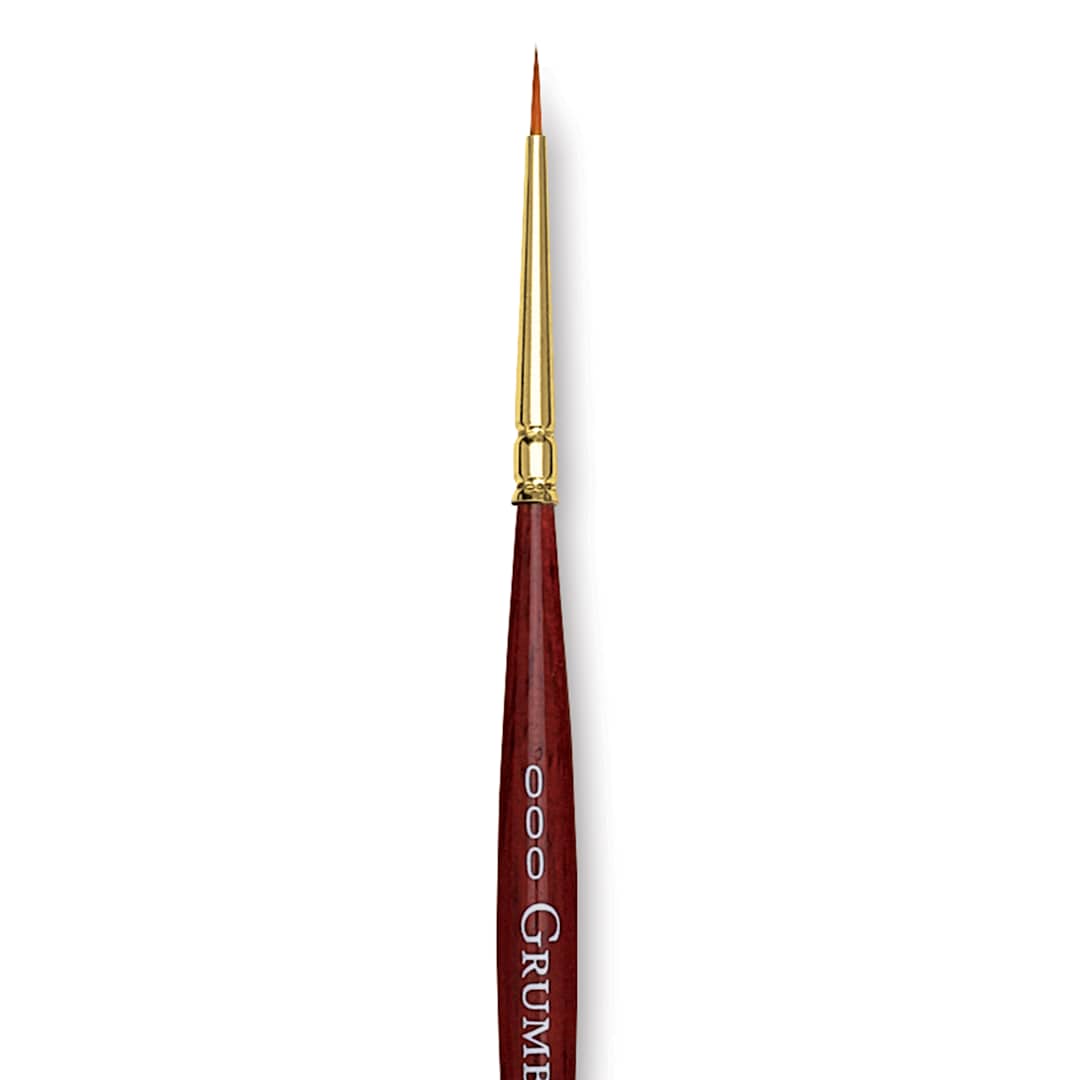 Open in modal - Grumbacher Goldenedge Synthetic Sable Watercolor Brush, Round, 000