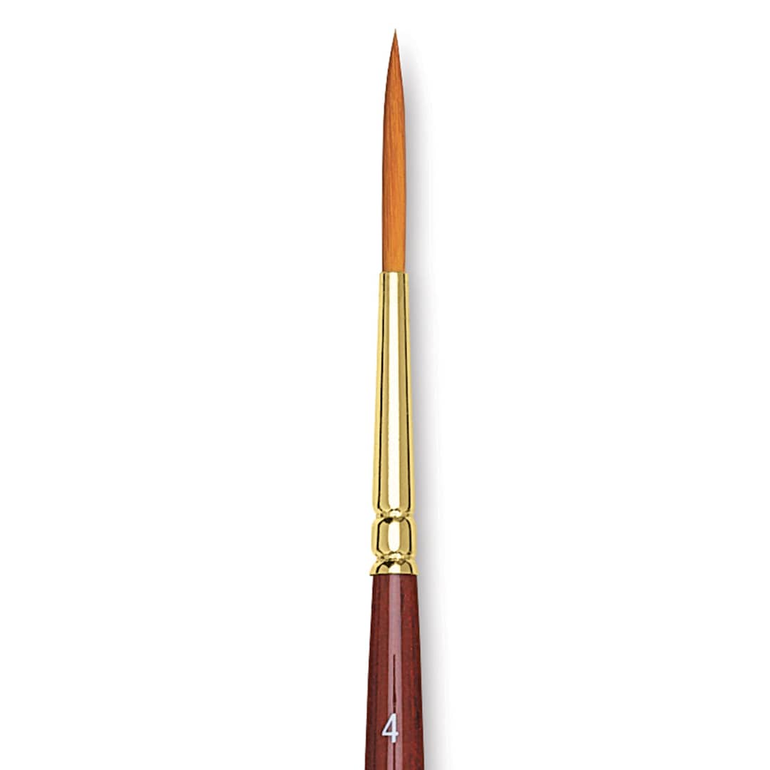Open in modal - Grumbacher Goldenedge Brush - Liner, Short Handle, Size 4 close up
