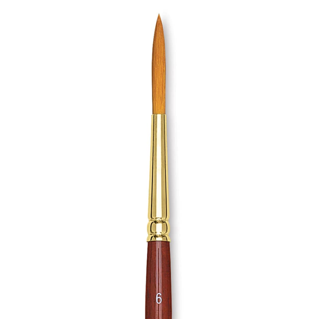 Open in modal - Grumbacher Goldenedge Brush - Liner, Short Handle, Size 6 close up