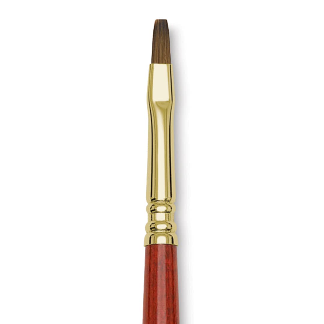 Open in modal - Blick Master Kolinsky Sable Brush - Bright, Short Handle, Size 4 close up
