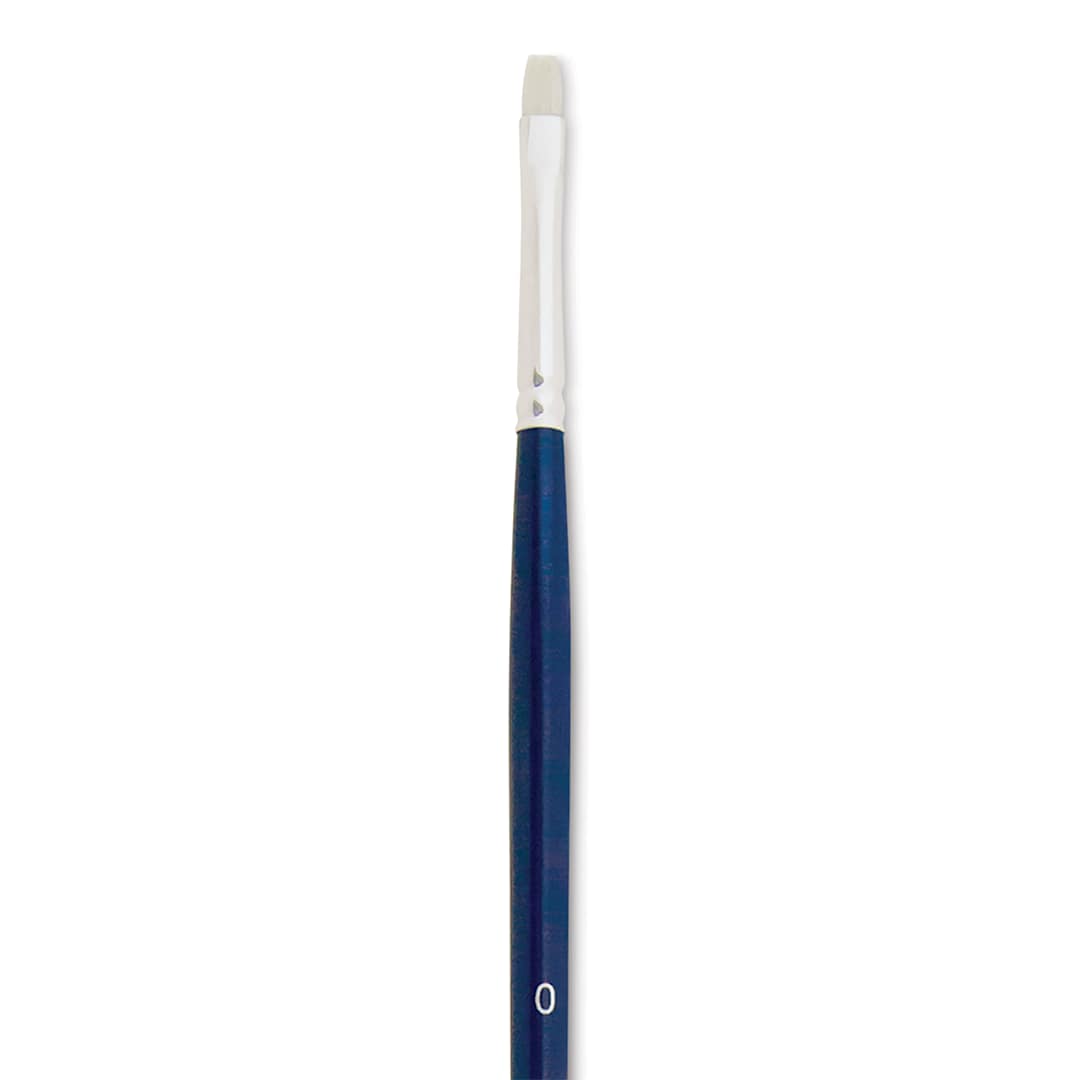 Open in modal - Silver Brush Bristlon Stiff White Synthetic Brush - Bright, Size 0 (close-up)