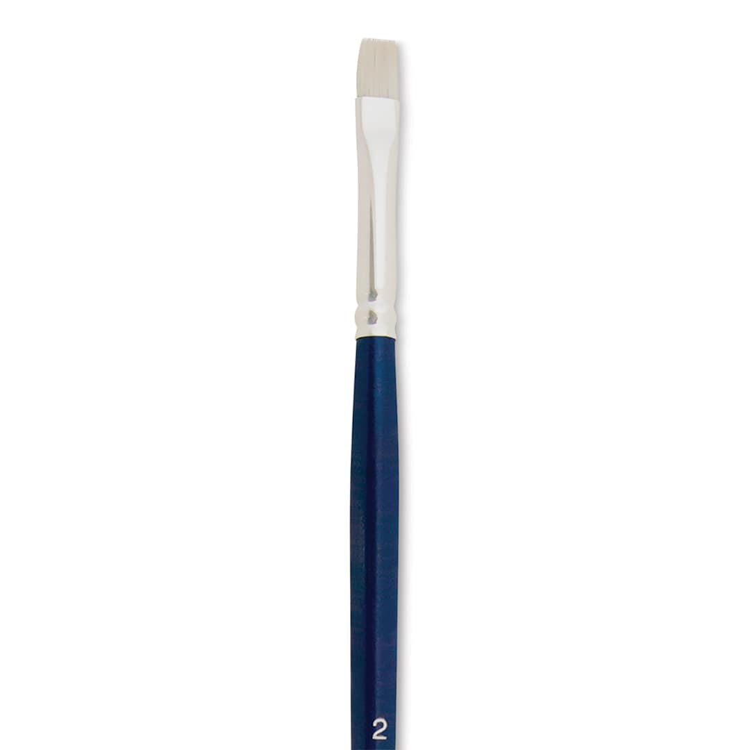 Open in modal - Silver Brush Bristlon Stiff White Synthetic Brush - Bright, Size 2 (close-up)