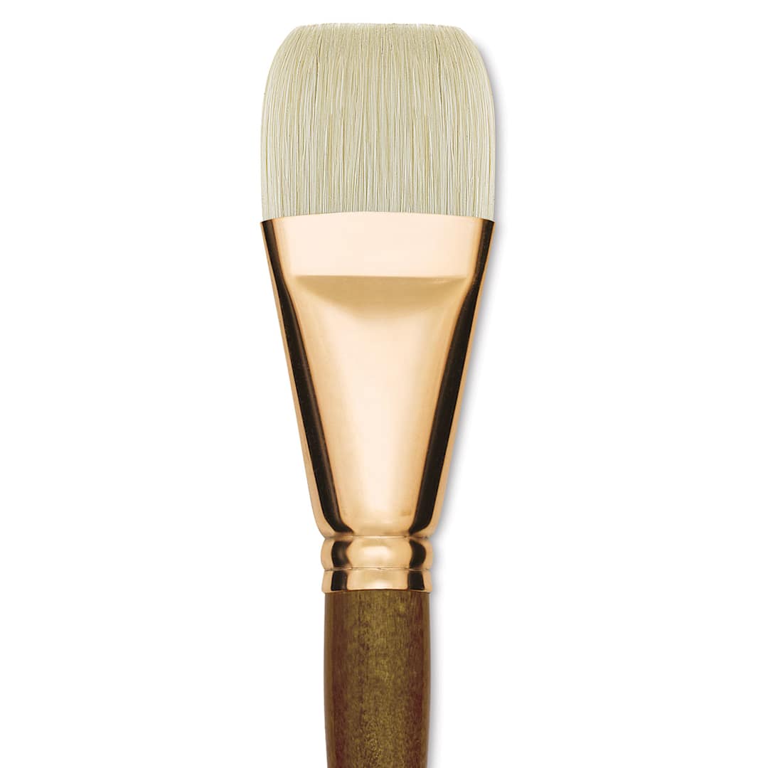 Open in modal - Princeton Best Natural Bristle Brush - Bright, Long Handle, Size 20 close up
