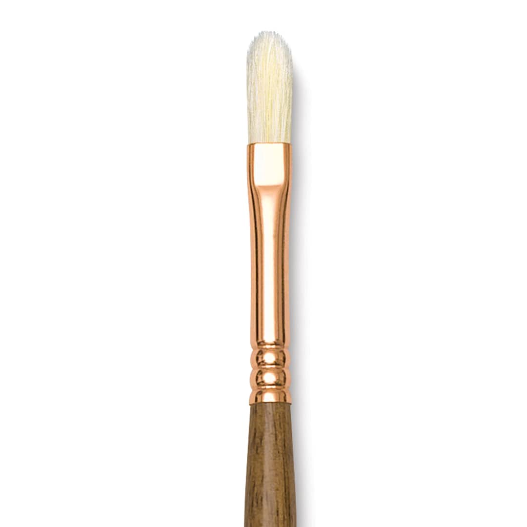 Open in modal - Princeton Best Natural Bristle Brush - Filbert, Long Handle, Size 2 close up
