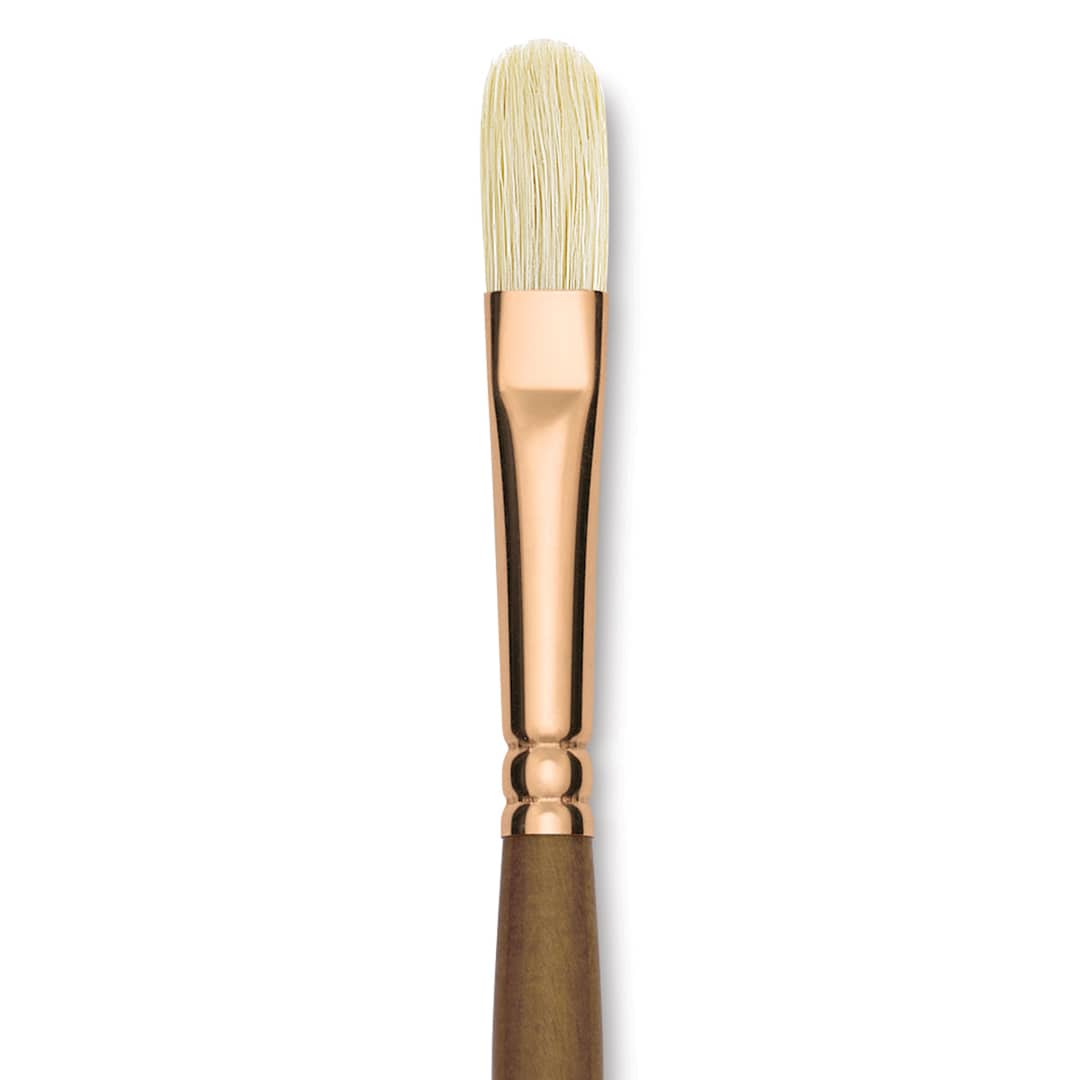 Open in modal - Princeton Best Natural Bristle Brush - Filbert, Long Handle, Size 4 close up