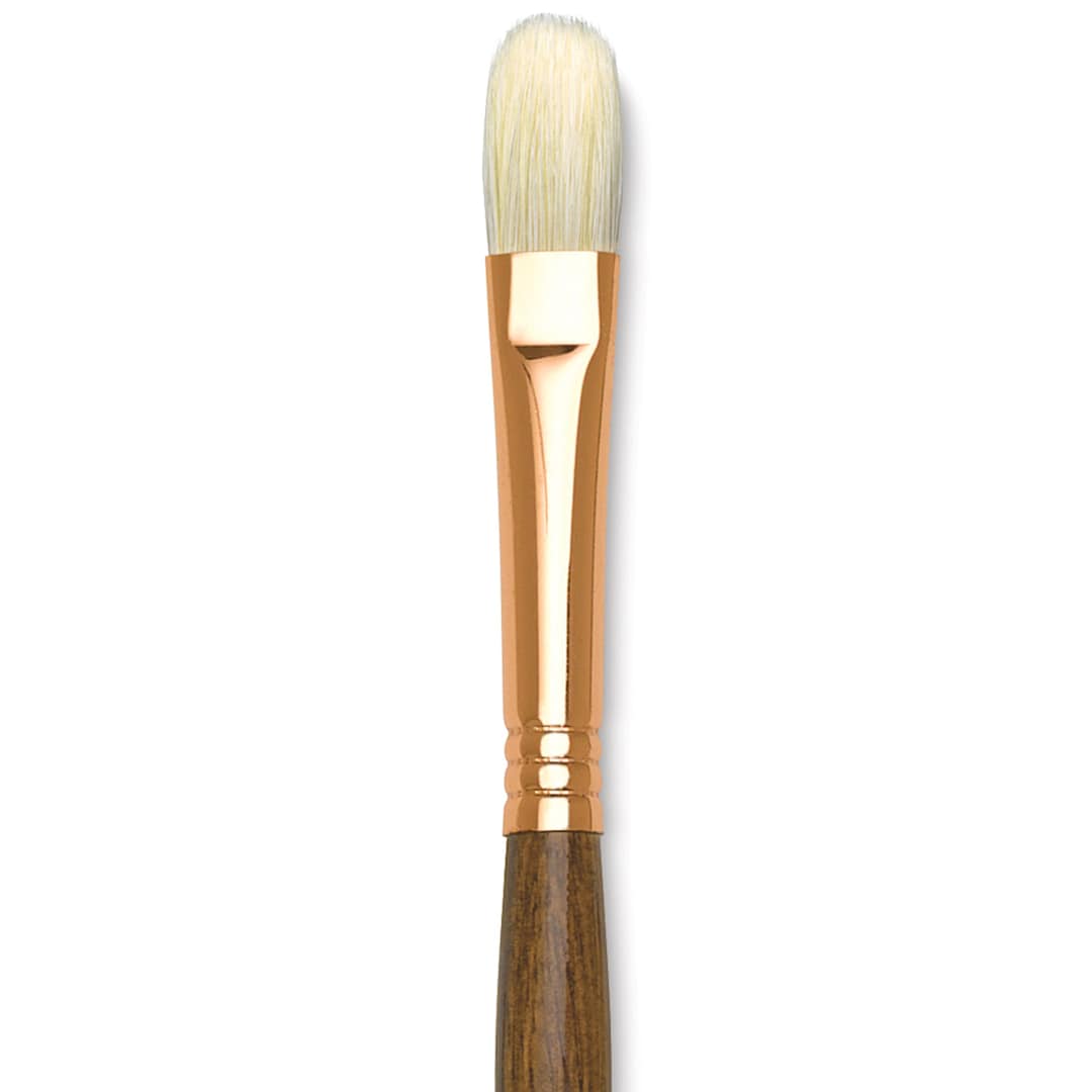 Open in modal - Princeton Best Natural Bristle Brush - Filbert, Long Handle, Size 6 close up