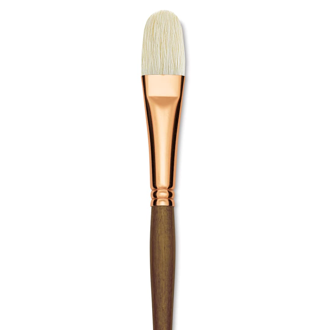 Open in modal - Princeton Best Natural Bristle Brush - Filbert, Long Handle, Size 10 close up